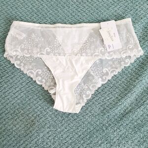 NWT! Simone Perele White Lace Delice Boxyshort size M